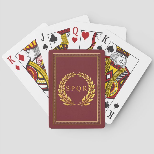 Imperial Roman SPQR and Laurel Playing Cards (Back)