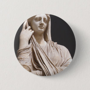 Imperial Roman women - statue 6 Cm Round Badge