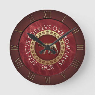 Imperial Rome Round Clock