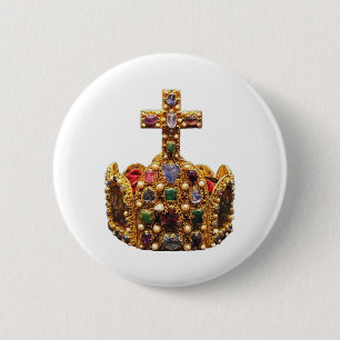 Imperial Royal Crown of the Holy Roman Empire 6 Cm Round Badge