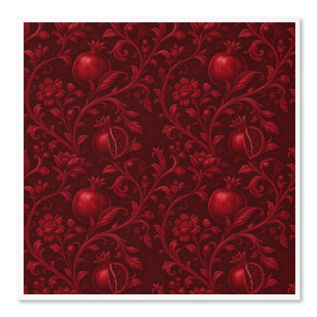 Imperial Ruby Garden | Pomegranate Persian-(B) Wallpaper (Front)