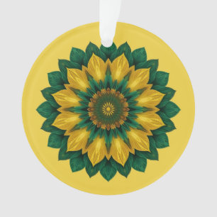 Imperial Solar Flower Mandala Luxury Keychain Ornament