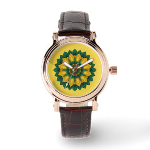 Imperial Solar Flower Mandala Luxury Keychain Watch
