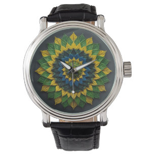 Imperial Solar Leaf Mandala Luxury Keychain - Emer Watch