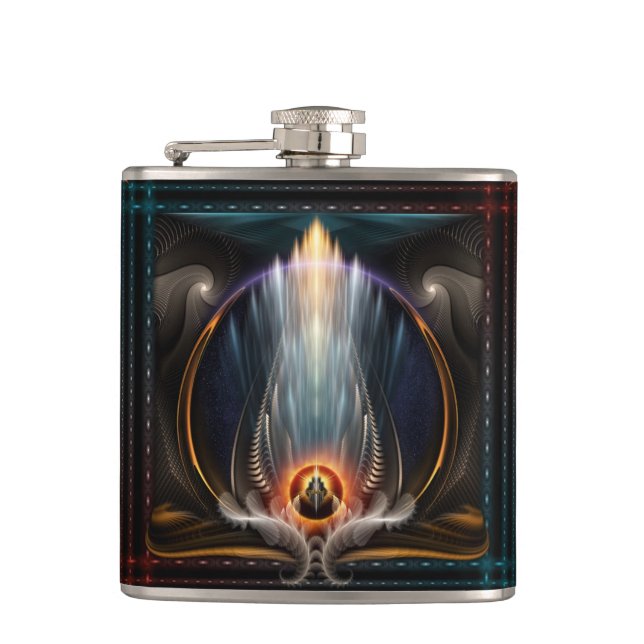 Imperial View Fractal Art Flask (Front)
