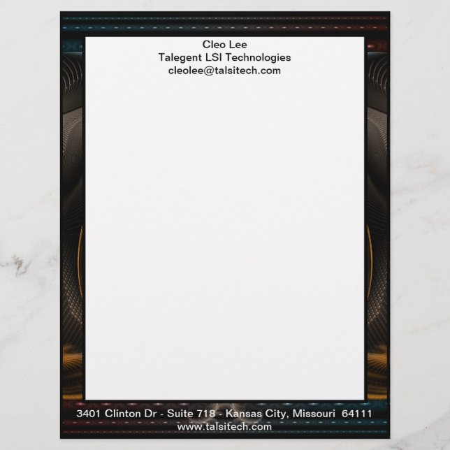 Imperial View Fractal Art Letterhead (Front)