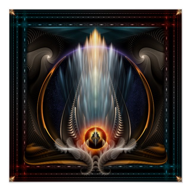 Imperial View Fractal Art Perfect Poster (Front)