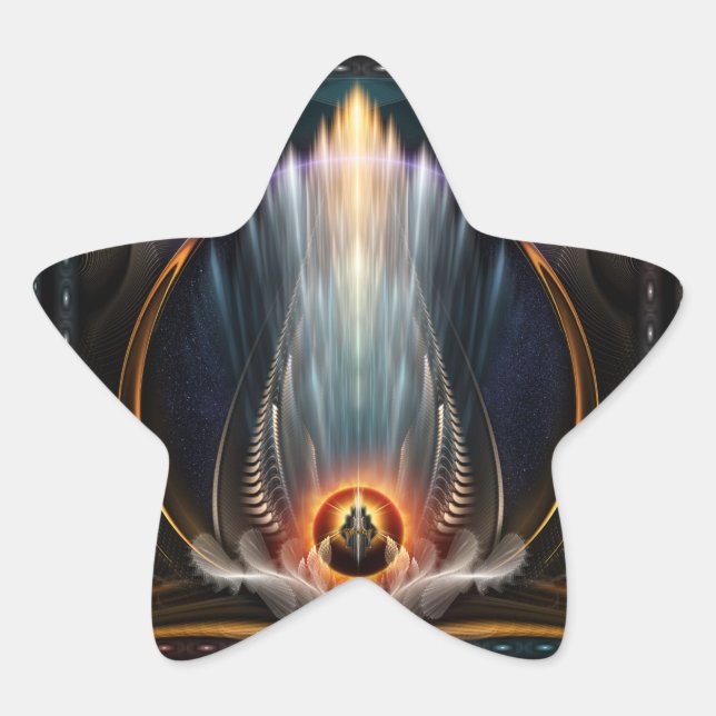 Imperial View Fractal Art Star Sticker (Front)