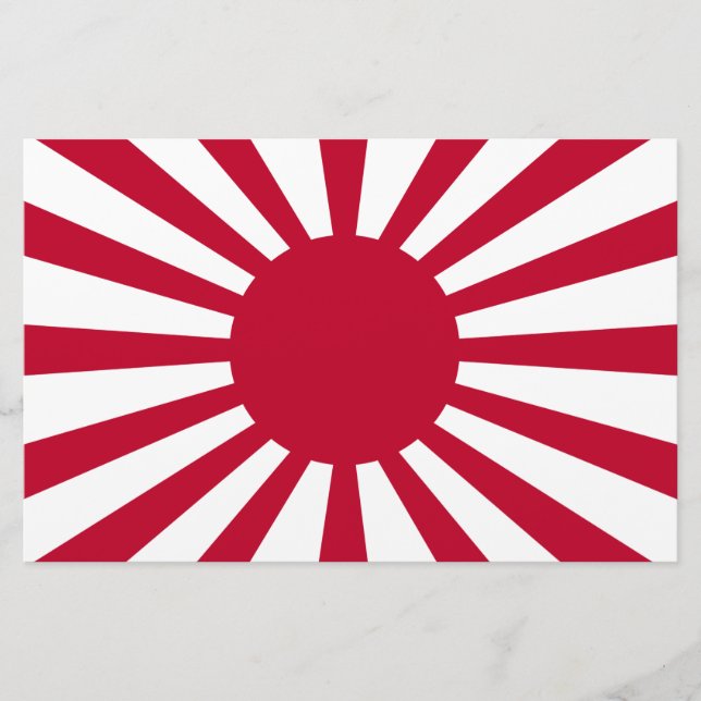 Imperial War Flag of Japan Stationery (Front)