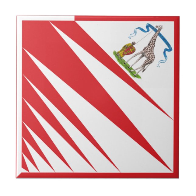 Imperiale Contrada della Giraffa - Giraffe Palio Ceramic Tile (Front)