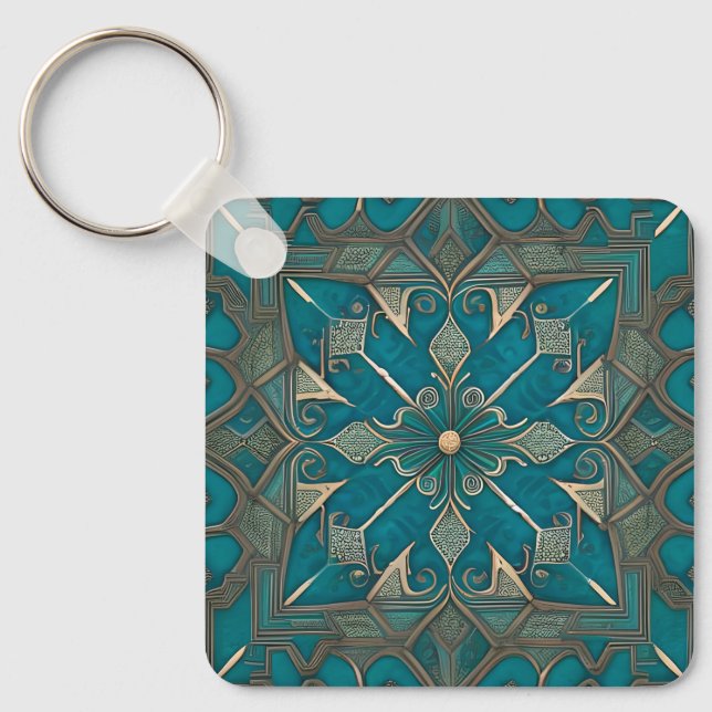 Imperturbability pattern key ring (Front)