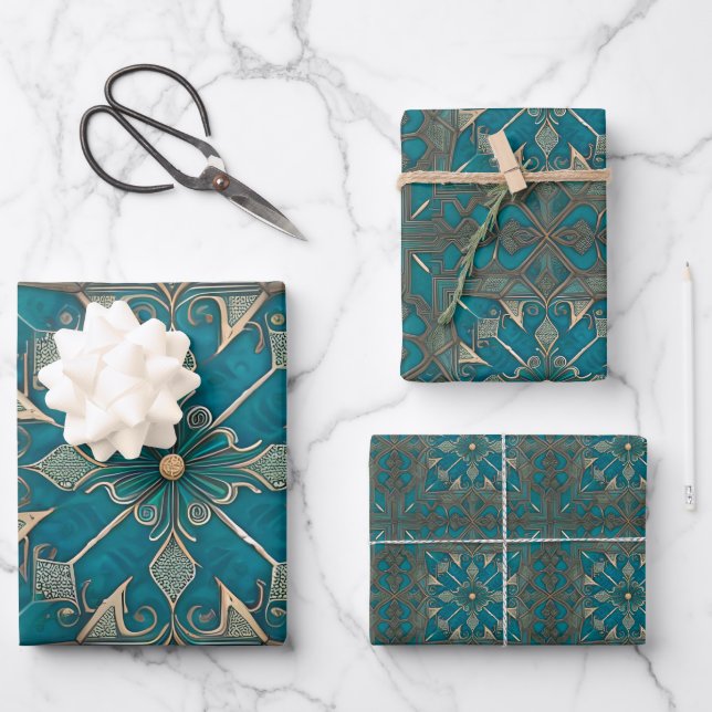Imperturbability pattern wrapping paper sheet (Front)