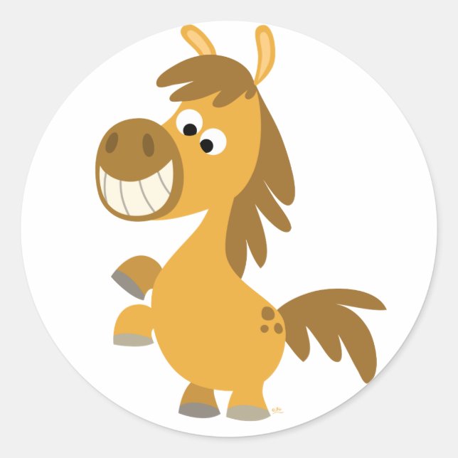 Impetuous Cartoon Pony Sticker (Front)