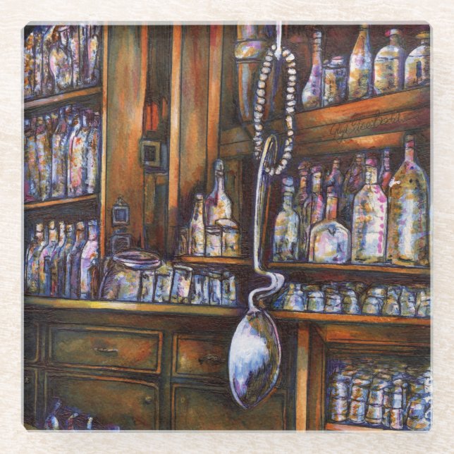 Implicitly Understood Glass Coaster (Front)