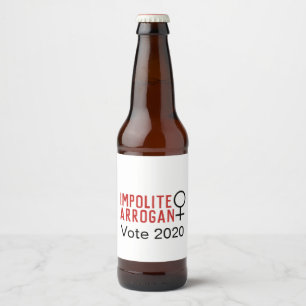 Impolite Arrogant Woman Female Symbol 2 Line 2020 Beer Bottle Label