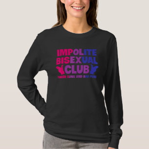 Impolite Bisexual Club Finger Guns Bad Puns Lgbt P T-Shirt