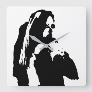Impolite To Stare Square Wall Clock
