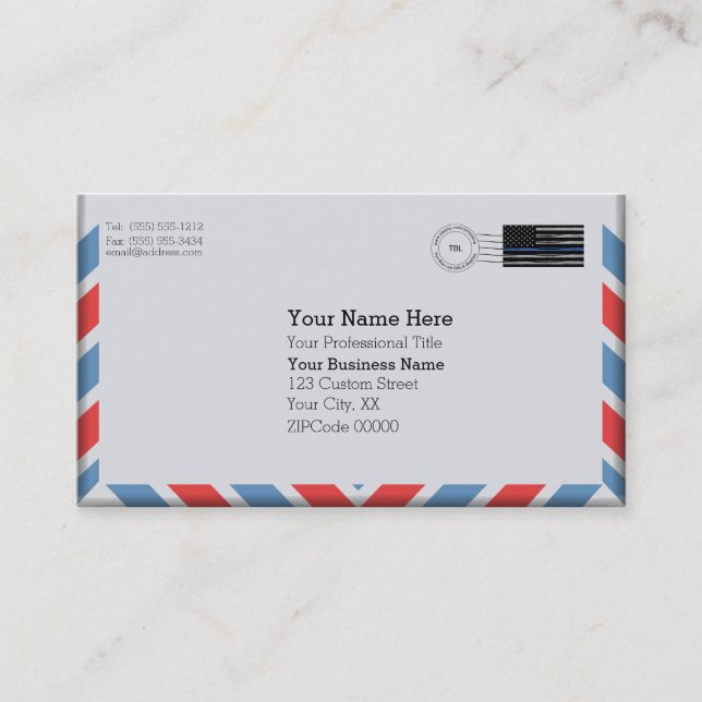 Important Air Mail Envelope Business Card (Front)