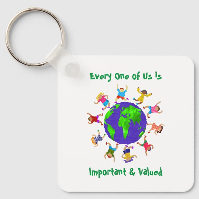 Important and Valued Children Key Ring (Front)