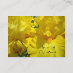 Important Appointment! cards custom Yellow Floral