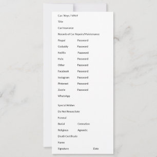 Important Documents Card