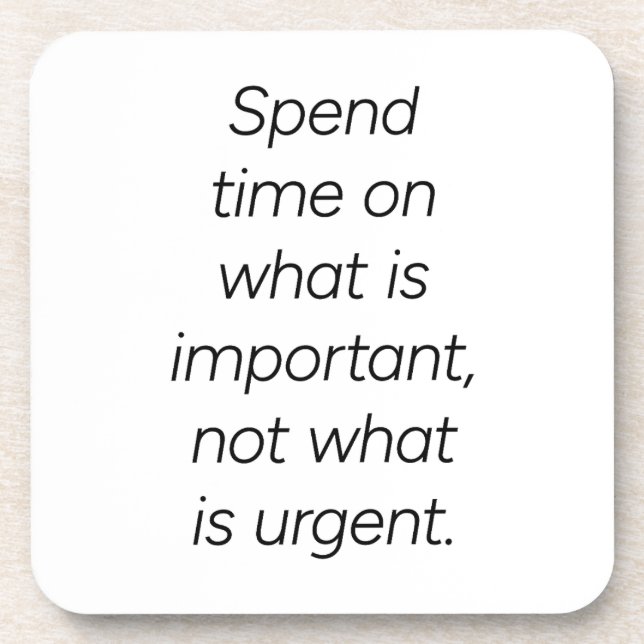 Important Hard Plastic Coaster (Front)