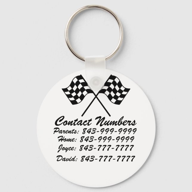 Important Phone Numbers Keychain by SRF (Front)