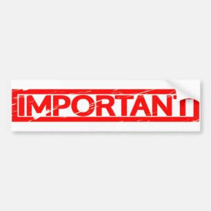 Important Stamp Bumper Sticker