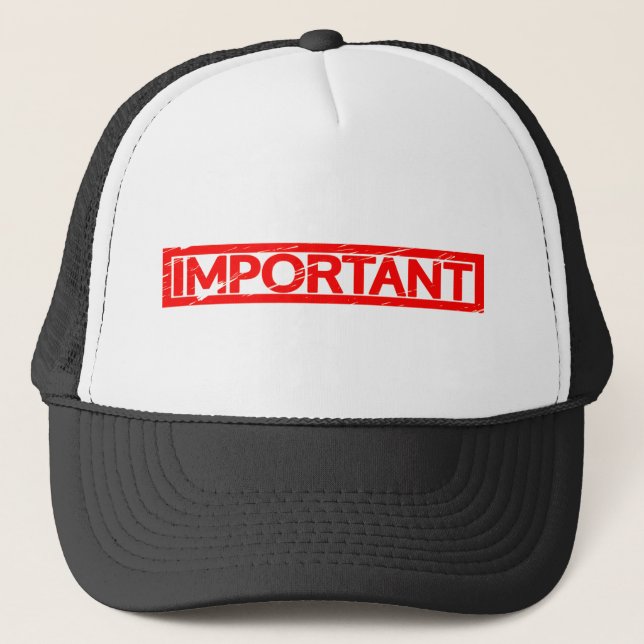 Important Stamp Trucker Hat (Front)