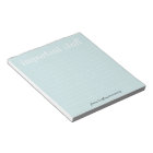 Important stuff baby blue lined memo pad