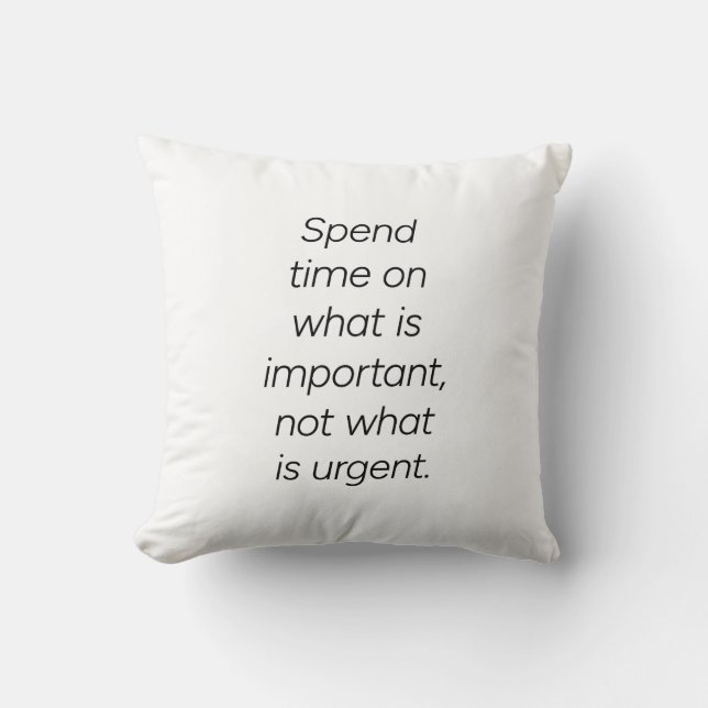 Important Throw Pillow (Front)
