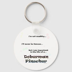 Important to Doberman Pinscher Key Ring
