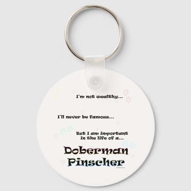 Important to Doberman Pinscher Key Ring (Front)