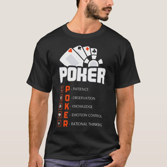 Important Traits Of Successful Poker Players T-Shirt (Front)