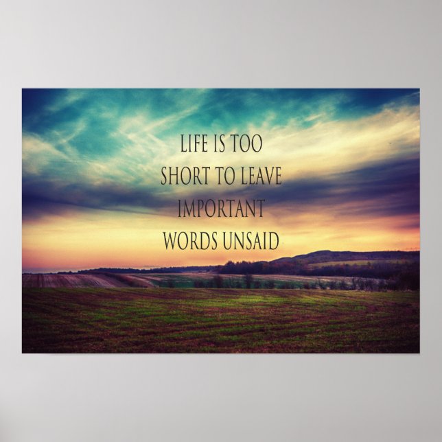 Important Words landscape Poster (Front)