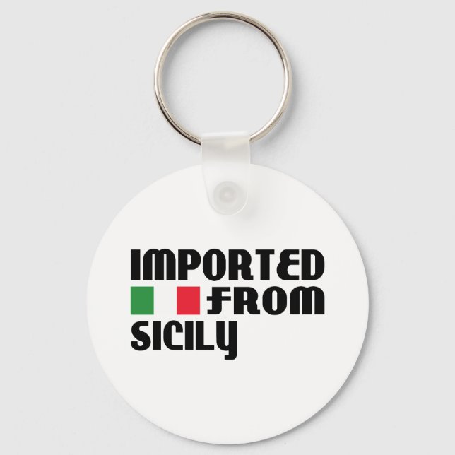 Imported from Sicily Key Ring (Front)