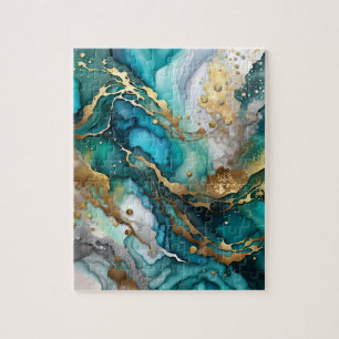 Impossible abstract marble jigsaw puzzle