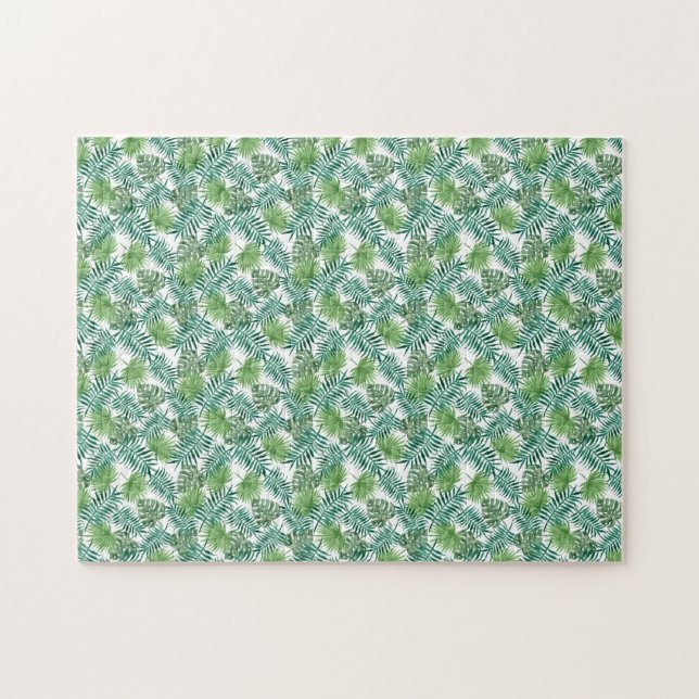 Impossible botanical tropical leaves jigsaw puzzle (Horizontal)