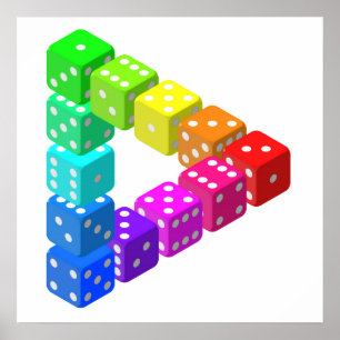 Impossible Dice Triangle Poster