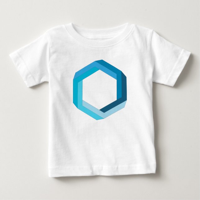 Impossible geometry: Blue hexagon. Baby T-Shirt (Front)