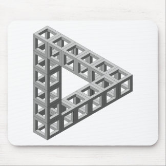 Impossible Optical Illusion Triangle Mouse Pad