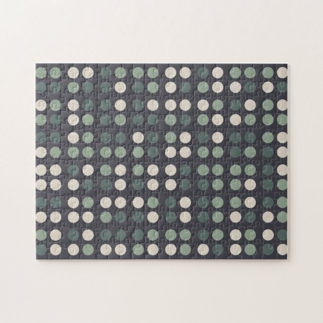 Impossible puzzles green dots pattern gag gift  (Horizontal)