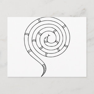 Impossible Snake Optical Illusion Postcard