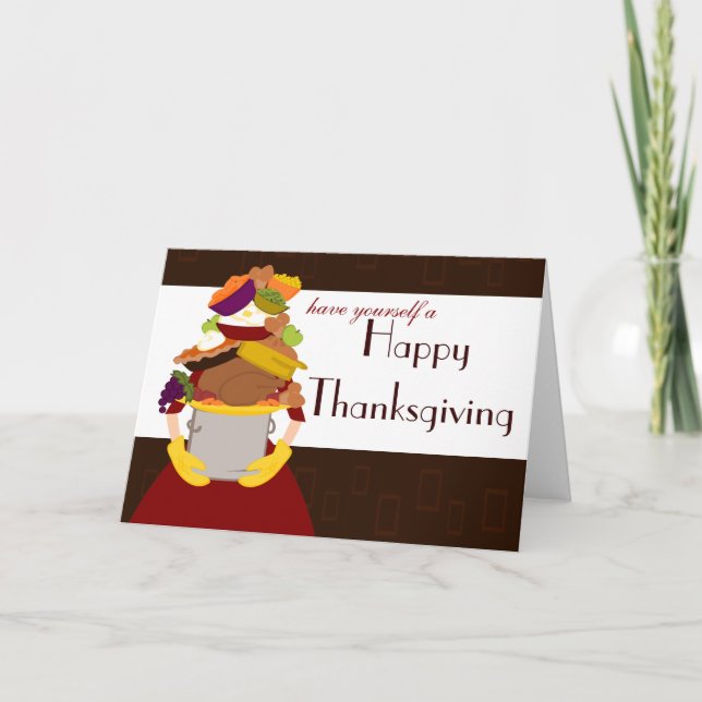 Impossible Thanksgiving Dinner Holiday Card (Front)