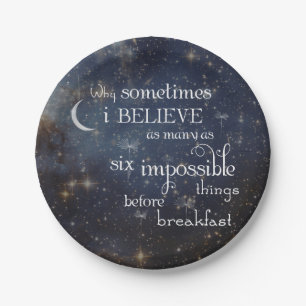 Impossible Things Stars Space Paper PLate