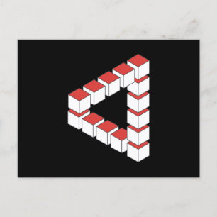 Impossible Triangle Abstract Postcard