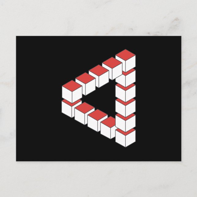 Impossible Triangle Abstract Postcard (Front)