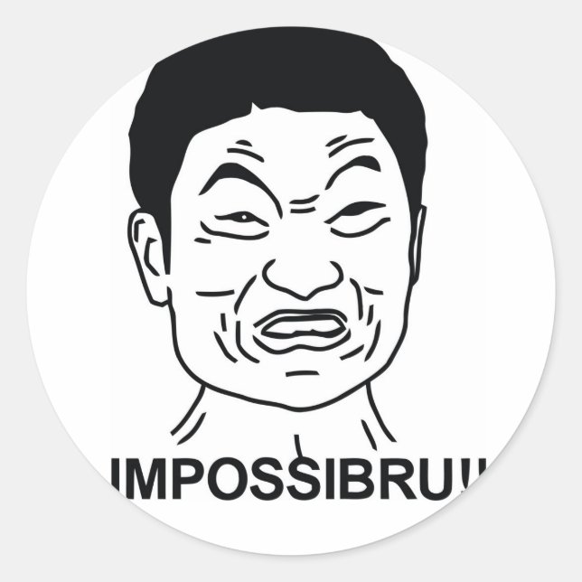 Impossibru Classic Round Sticker (Front)