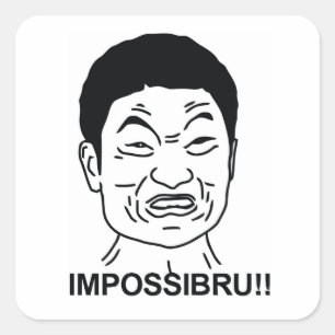 Impossibru Square Sticker