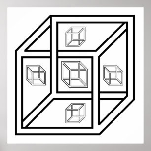 Impossilbe Cube Poster